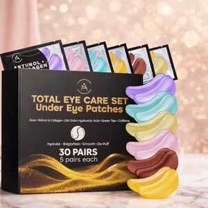 30 Pair Under Eye Mask Variety Set | Hydrating Eye Patches